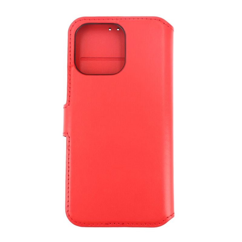 iPhone 15 Pro Max Plånboksfodral Läder Rvelon - Röd image 3