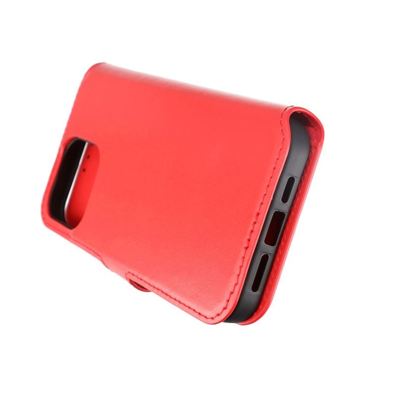 iPhone 15 Pro Max Plånboksfodral Läder Rvelon - Röd image 7