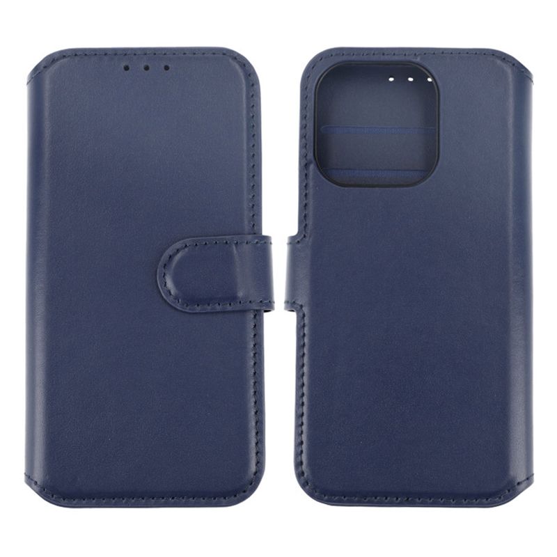 iPhone 15 Pro Plånboksfodral Läder Rvelon - Blå image 1