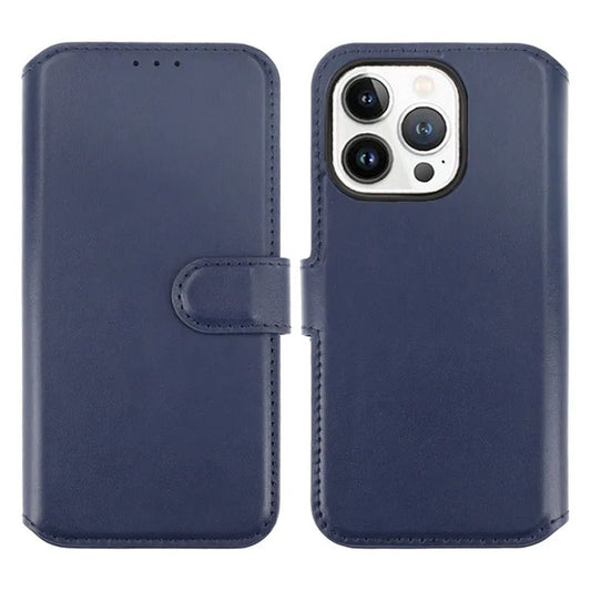 iPhone 15 Pro Max Plånboksfodral Läder Rvelon - Blå image 1