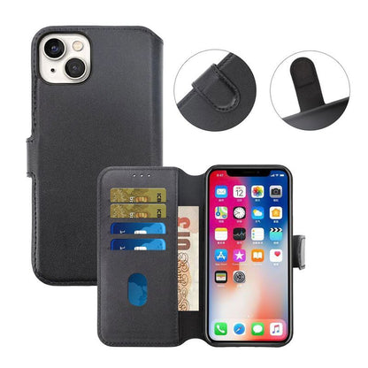 iPhone 15 Plånboksfodral Läder Rvelon - Svart image 5