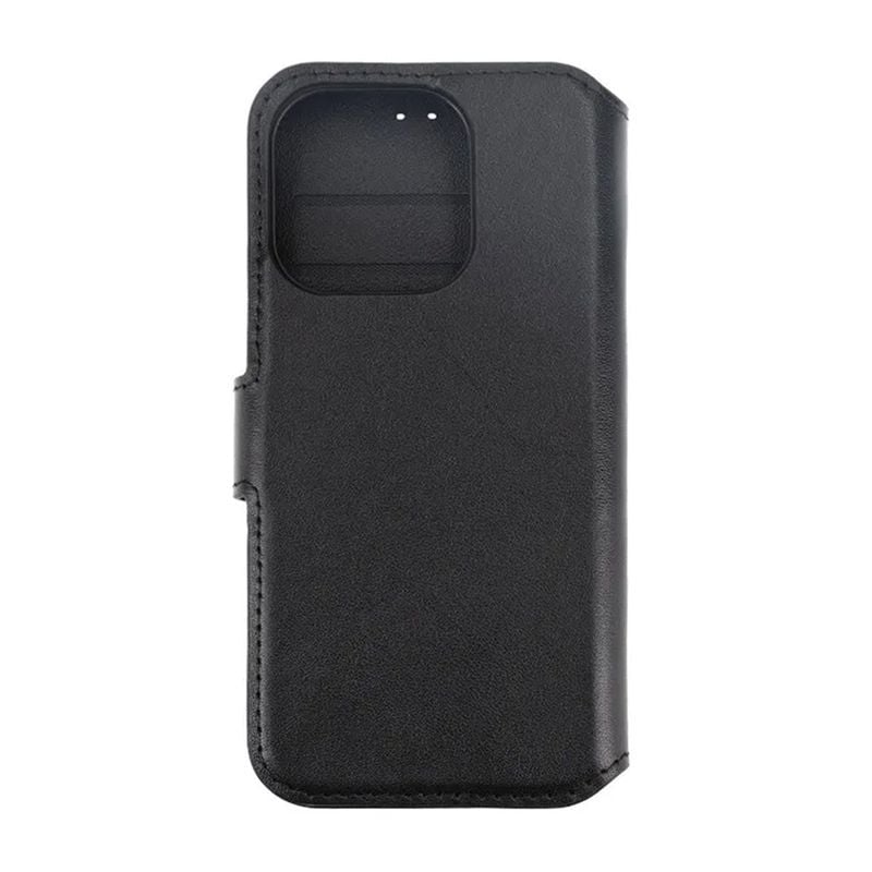 iPhone 15 Pro Plånboksfodral Läder Rvelon - Svart image 3