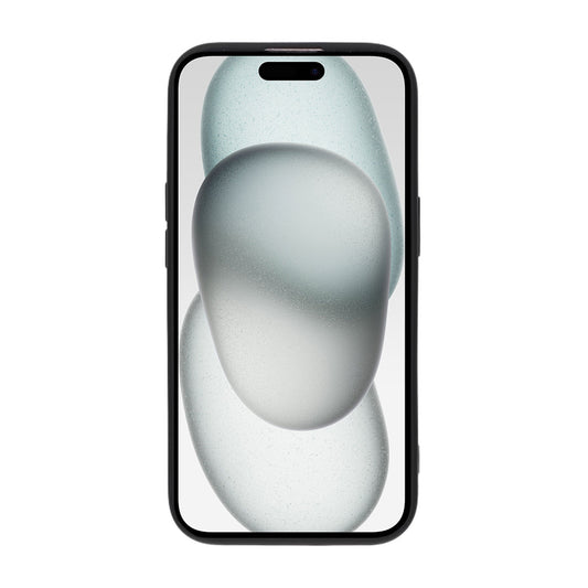 iPhone 15 Mobilskal Silikon med Korthållare - Svart image 2