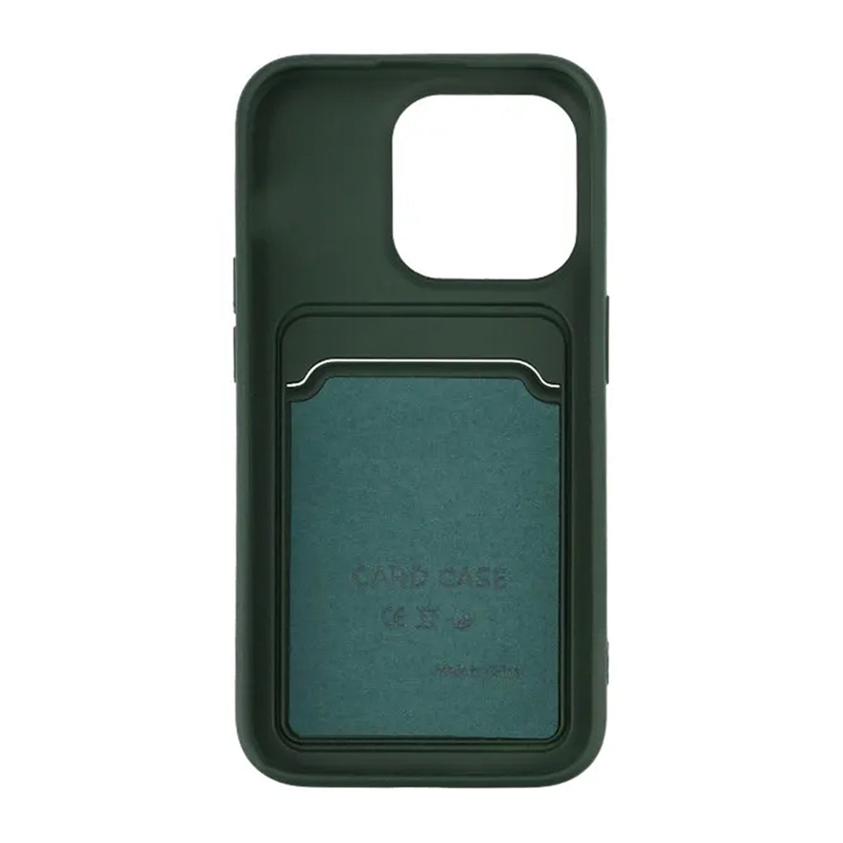 iPhone 15 Pro Mobilskal Silikon med Korthållare - Grön image 3