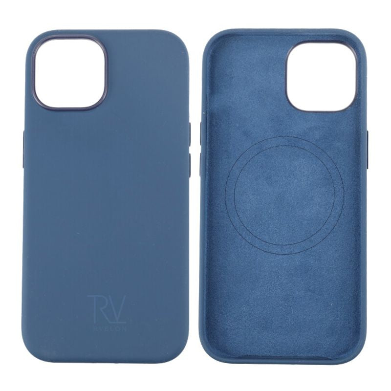 iPhone 15 Silikonskal Rvelon MagSafe - Mörkblå image 1