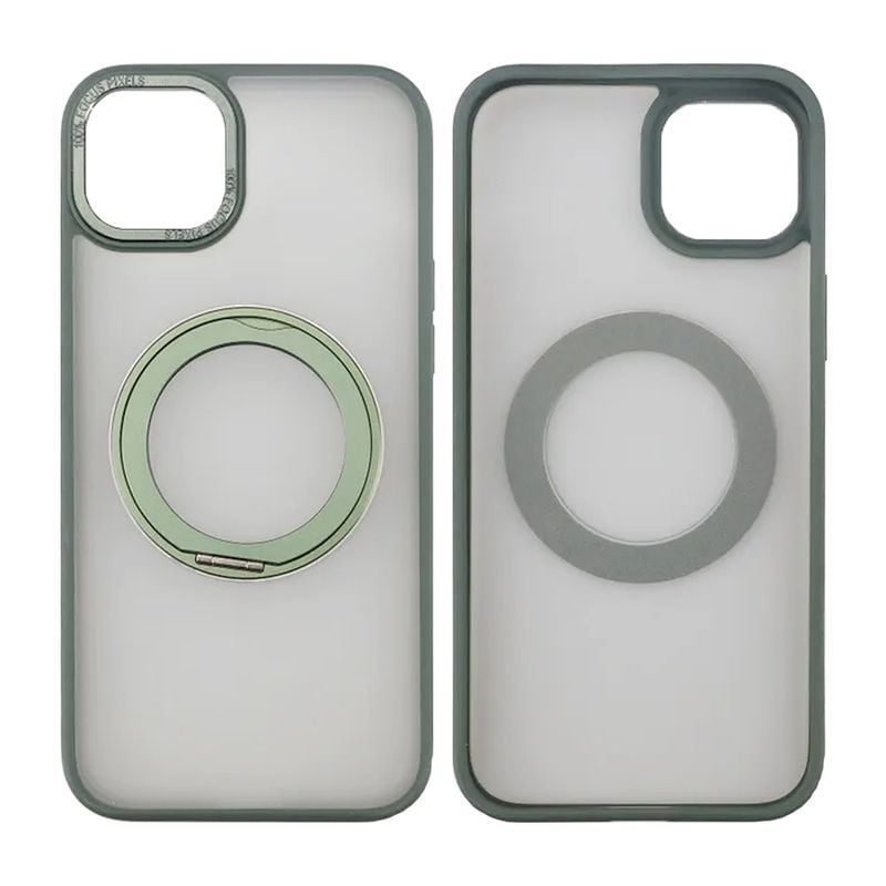 iPhone 15 Skal med MagSafe Stativ Rvelon - Grön image 1