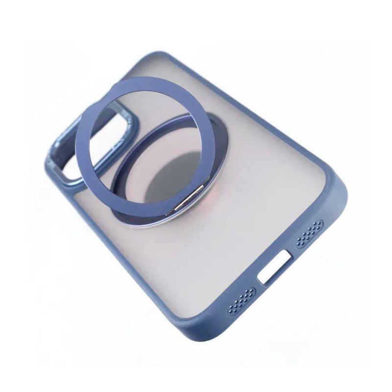 iPhone 15 Pro Max Skal med MagSafe Stativ Rvelon - Blå image 5