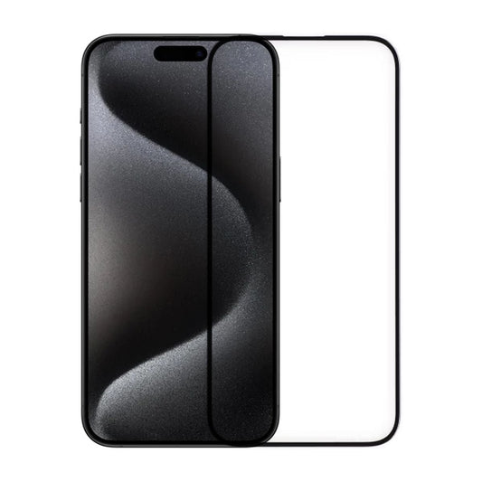 Skärmskydd iPhone 15 Pro - 3D Härdat Glas Svart (bulk) image 1