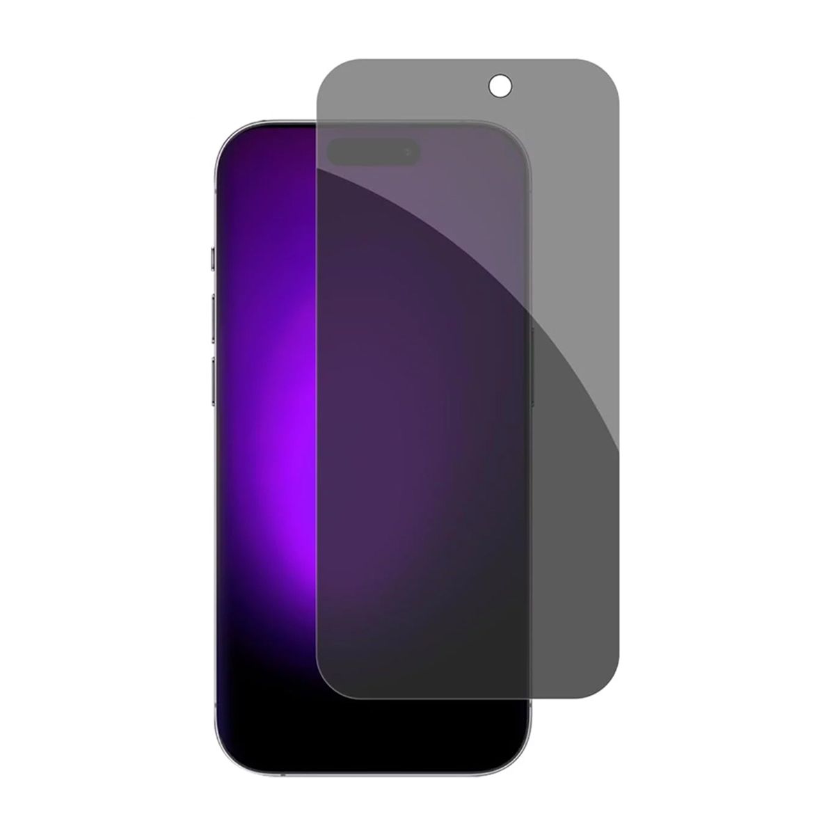 Skärmskydd iPhone 15/16 Plus - Privacy 3D Härdat Glas (miljö) image 1