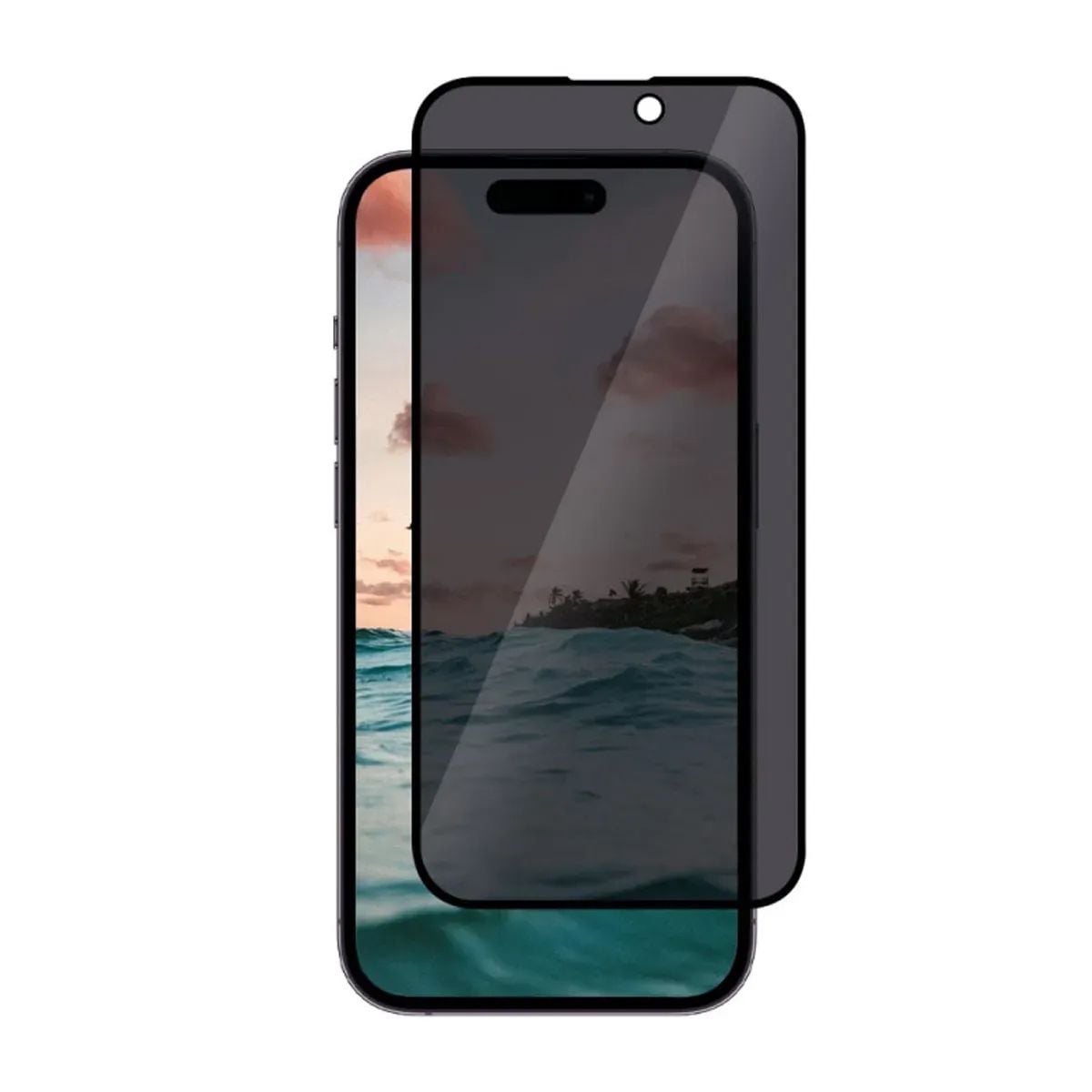 Skärmskydd iPhone 15 Pro Max - Privacy 3D Härdat Glas image 1