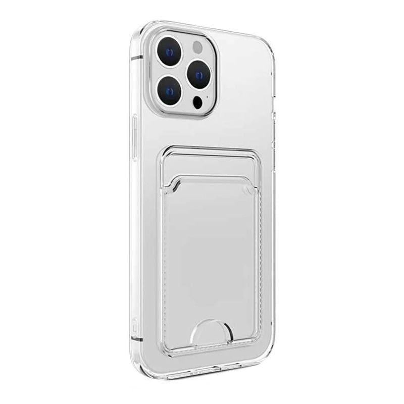 iPhone 15 Pro Max Stöttåligt Skal med Korthållare - Transparent image 2