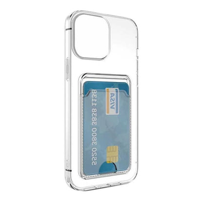 iPhone 15 Pro Max Stöttåligt Skal med Korthållare - Transparent image 3