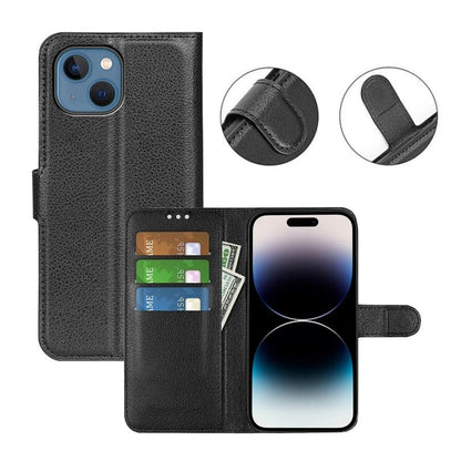 iPhone 15 Plus Plånboksfodral med stativ - Svart image 5