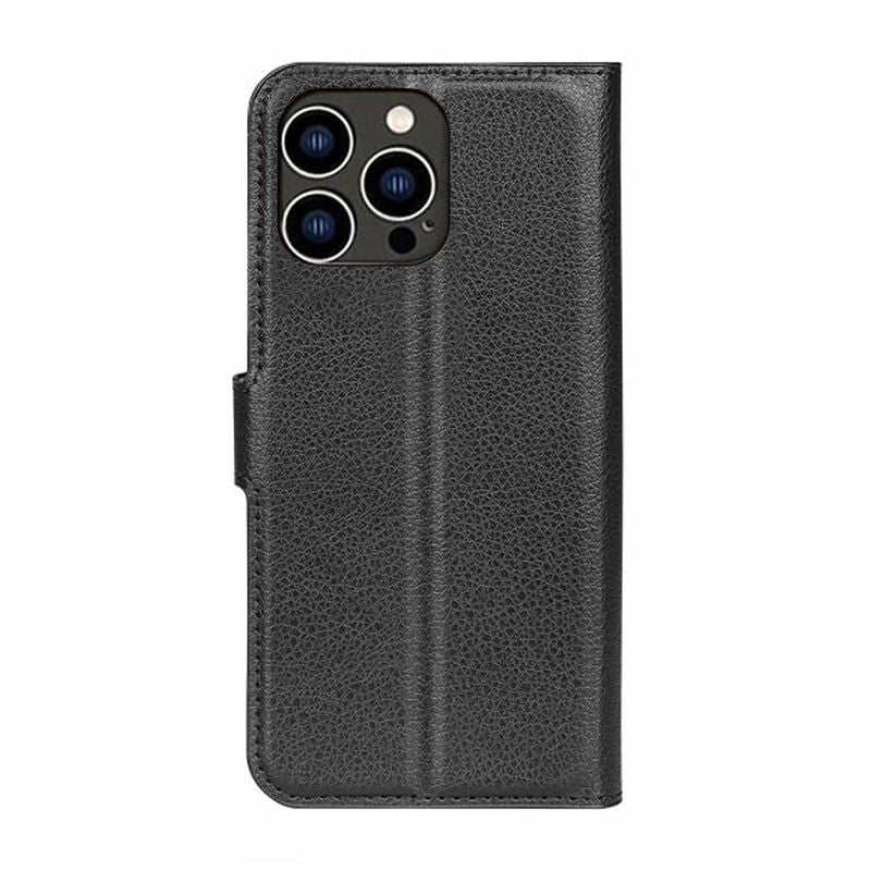 iPhone 15 Pro Plånboksfodral med stativ - Svart image 3