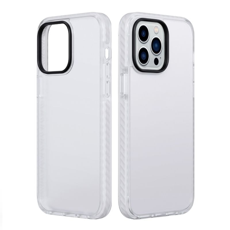 iPhone 15 Pro Max Stöttåligt TPU Mobilskal - Vit image 1