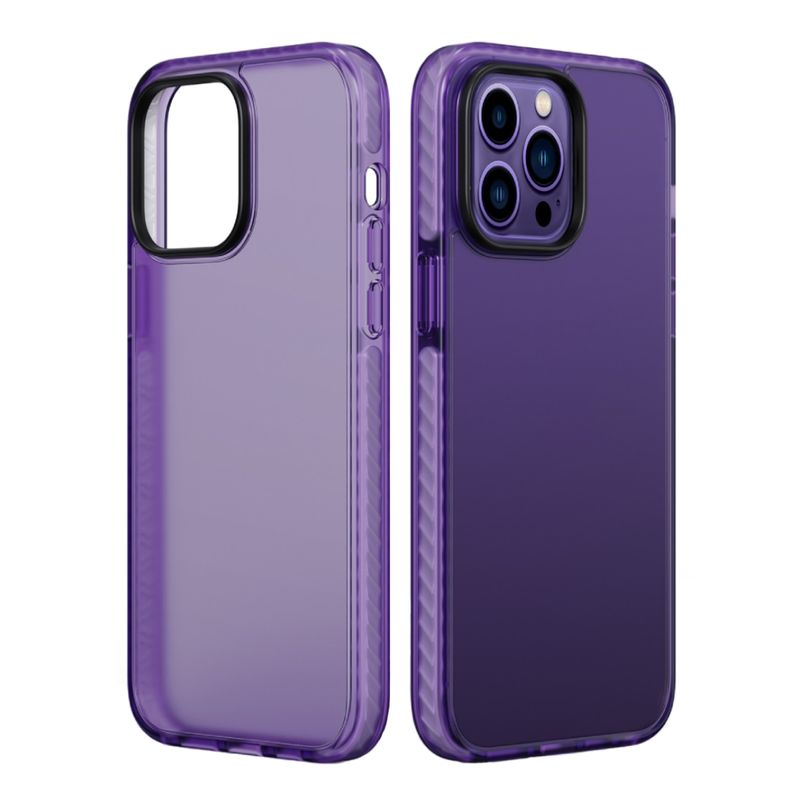 iPhone 15 Pro Max Stöttåligt TPU Mobilskal - Lila image 1