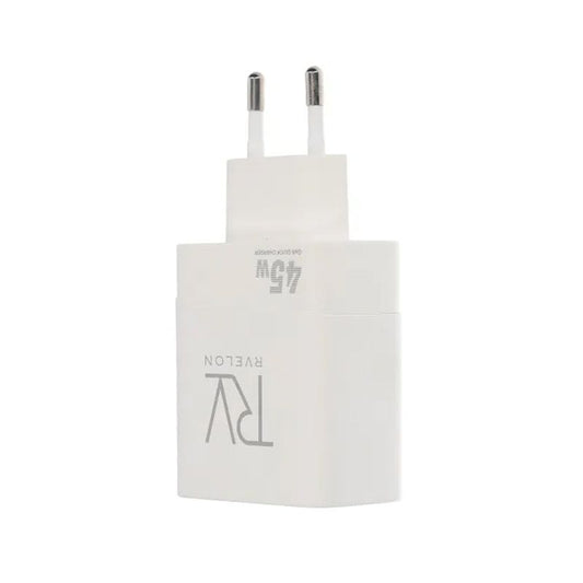 Rvelon 45W USB-C x2 GaN Väggladdare image 1