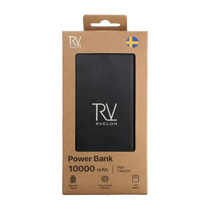 Rvelon Powerbank 10000 mAh - Svart image 4