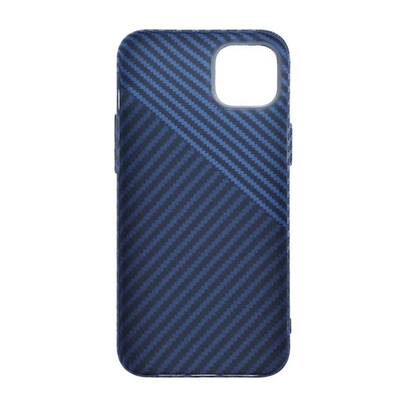 iPhone 15 Plus Mobilskal i Kolfiber - Blå/Grå image 4