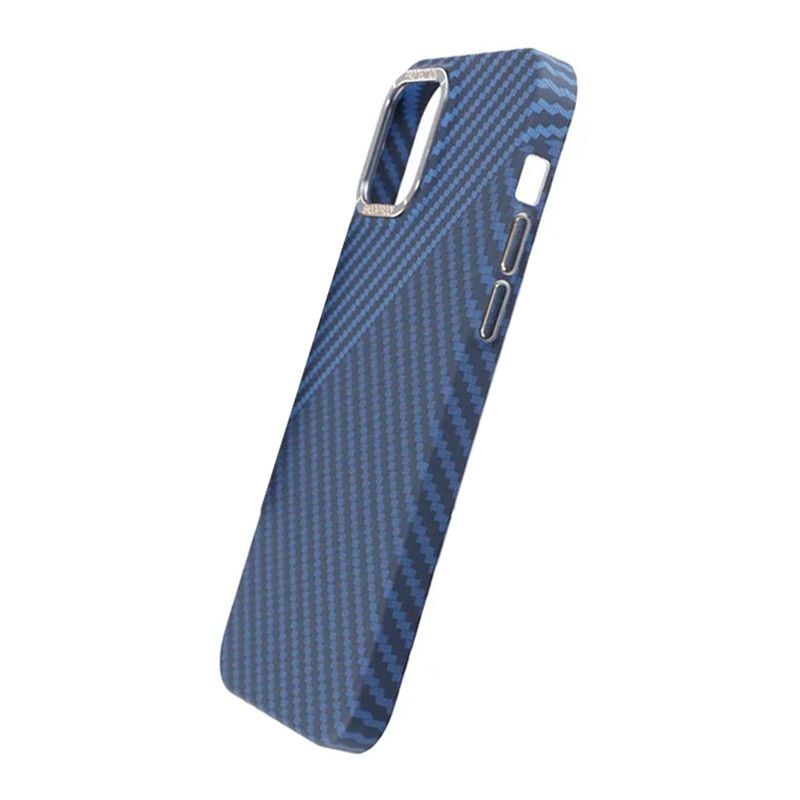 iPhone 15 Plus Mobilskal i Kolfiber - Blå/Grå image 5
