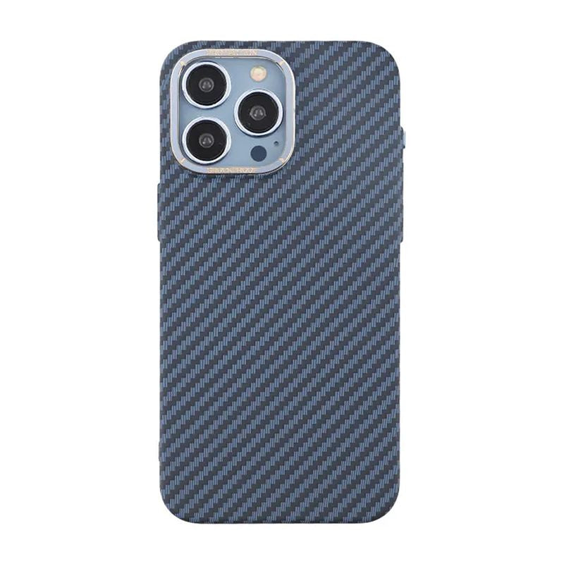 iPhone 15 Pro Max Mobilskal i Kolfiber - Blå image 2