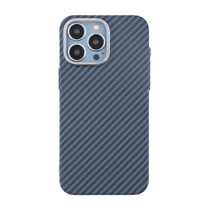 iPhone 15 Pro Max Mobilskal i Kolfiber - Blå image 2
