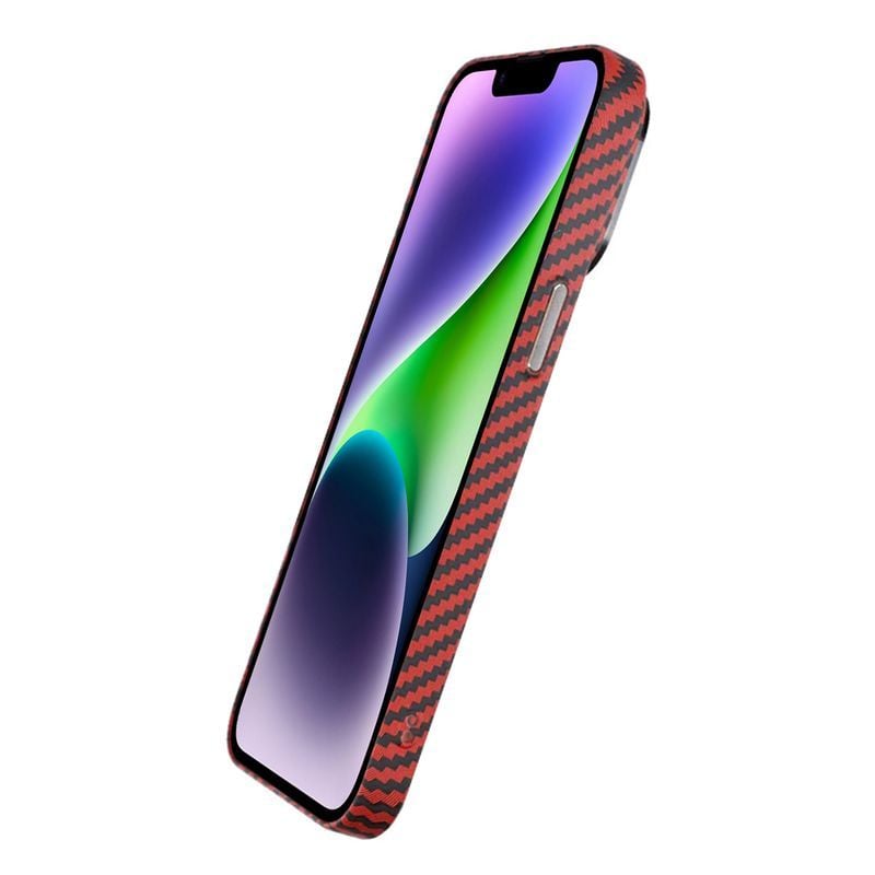 iPhone 15 Pro Max Mobilskal i Kolfiber - Röd image 6