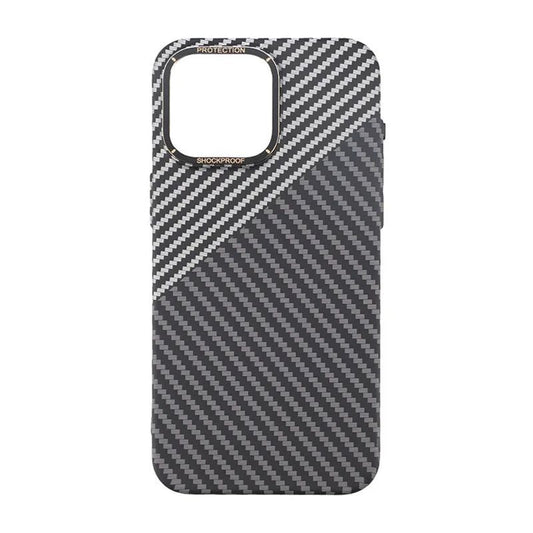 iPhone 15 Pro Max Mobilskal i Kolfiber - Svart/Vit image 3