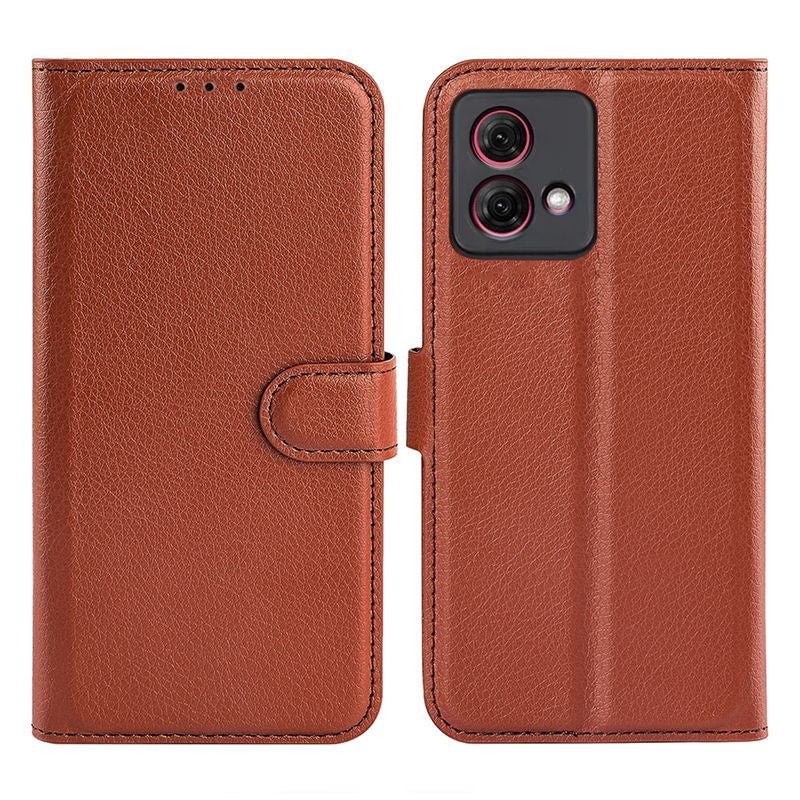 Moto G84 5G Plånboksfodral med Stativ - Brun image 1
