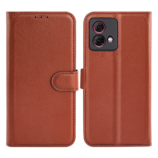 Moto G84 5G Plånboksfodral med Stativ - Brun image 1