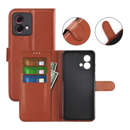Moto G84 5G Plånboksfodral med Stativ - Brun image 5