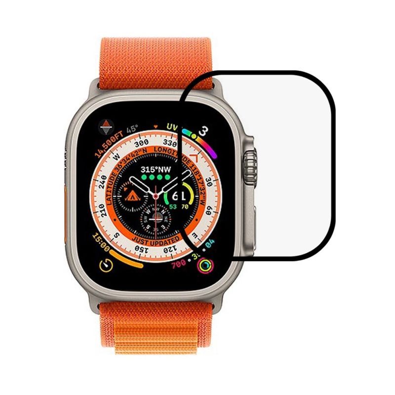 Apple Watch Ultra 2 49mm Skärmskydd Härdat Glas - Svart image 1