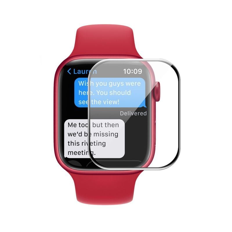 Apple Watch Series 9 41mm Skärmskydd Härdat Glas - Svart image 1