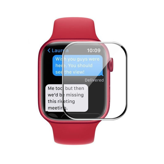 Apple Watch Series 9 45mm Skärmskydd Härdat Glas - Svart image 1