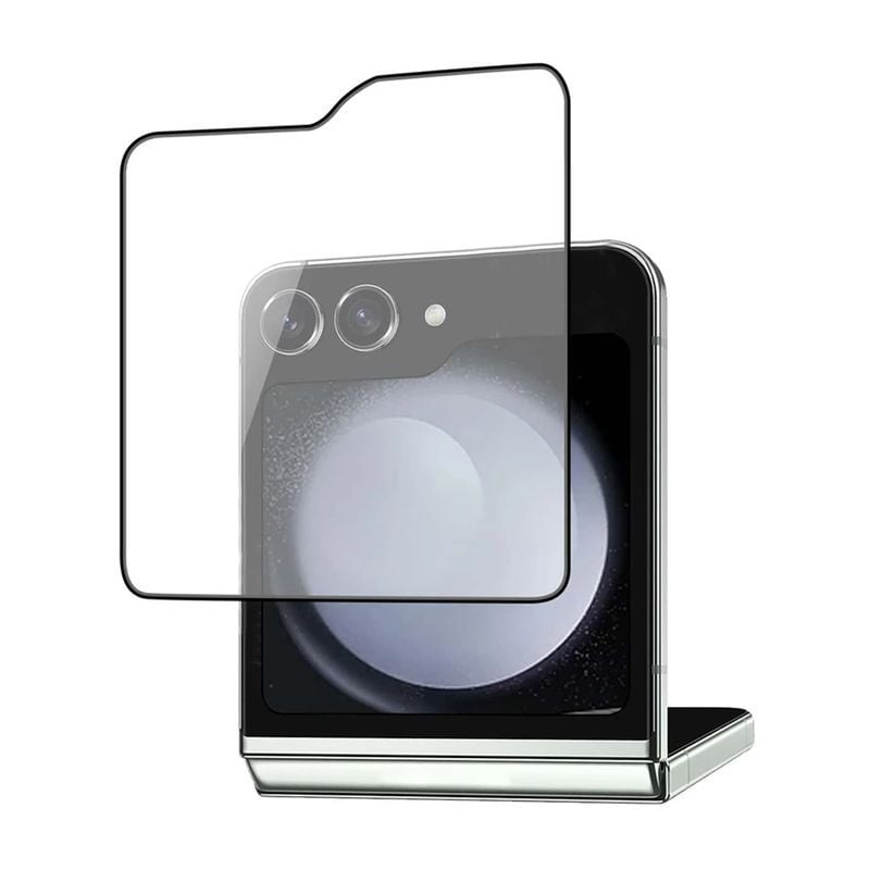 Samsung Galaxy Z Flip 5 Skärmskydd Härdat Glas - Svart (bulk) image 1