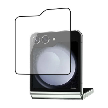 Samsung Galaxy Z Flip 5 Skärmskydd Härdat Glas - Svart (bulk) image 1