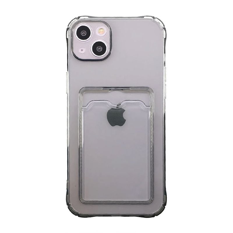 iPhone 15 Stöttåligt Skal med Korthållare - Svart image 7