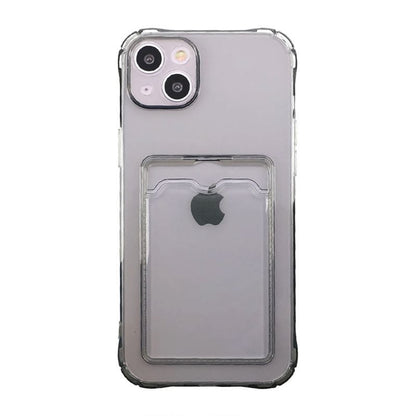 iPhone 15 Stöttåligt Skal med Korthållare - Svart image 7
