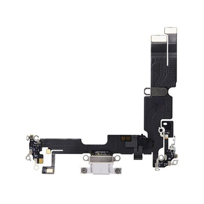 iPhone 14 Plus Laddkontakt med Flexkabel Original - Vit image 1