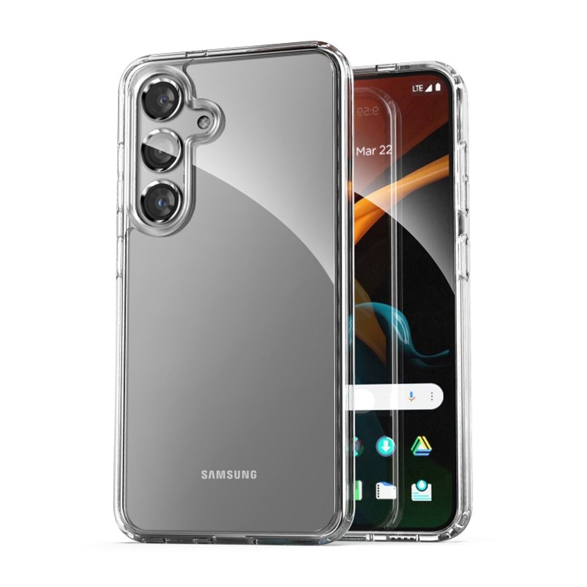 Samsung Galaxy S24 Stöttåligt Skal Rvelon - Transparent image 1