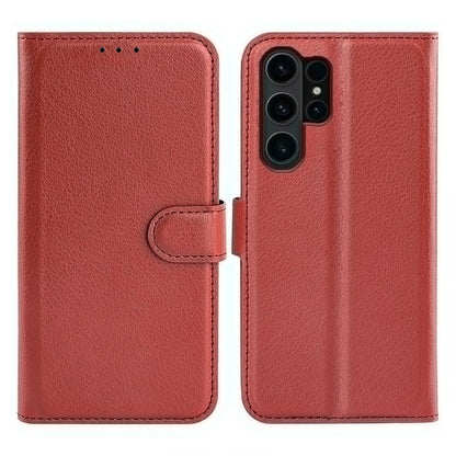 Samsung Galaxy S24 Ultra Plånboksfodral med Stativ - Brun image 1