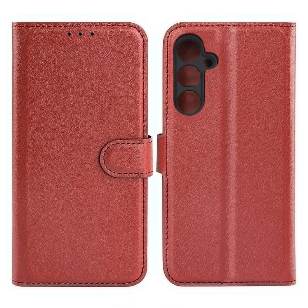 Samsung Galaxy S23 FE Plånboksfodral med Stativ - Brun image 1