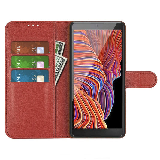 Samsung Galaxy XCover 7 Plånboksfodral med Stativ - Brun image 2
