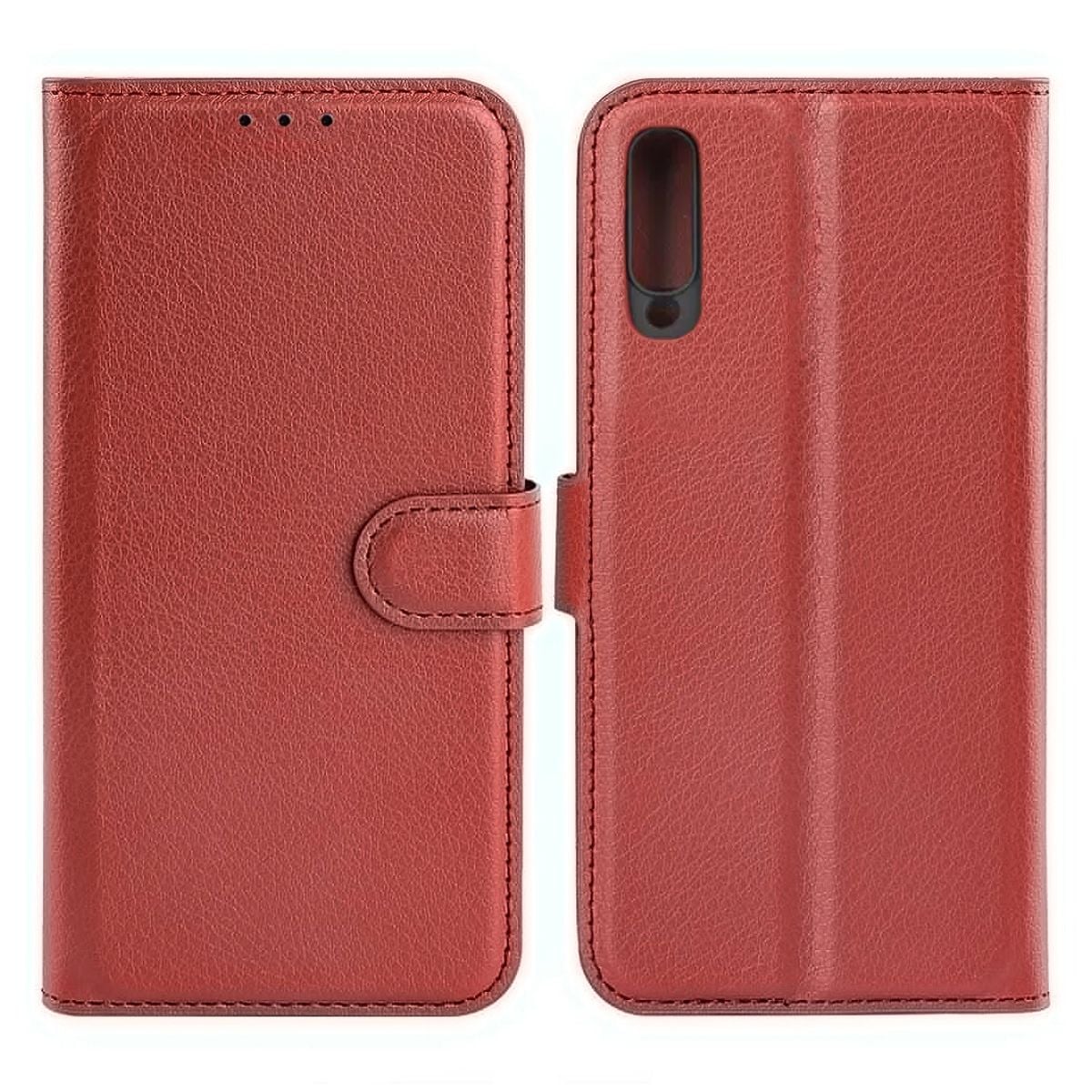 Samsung Galaxy A50s Plånboksfodral med Stativ - Brun image 1