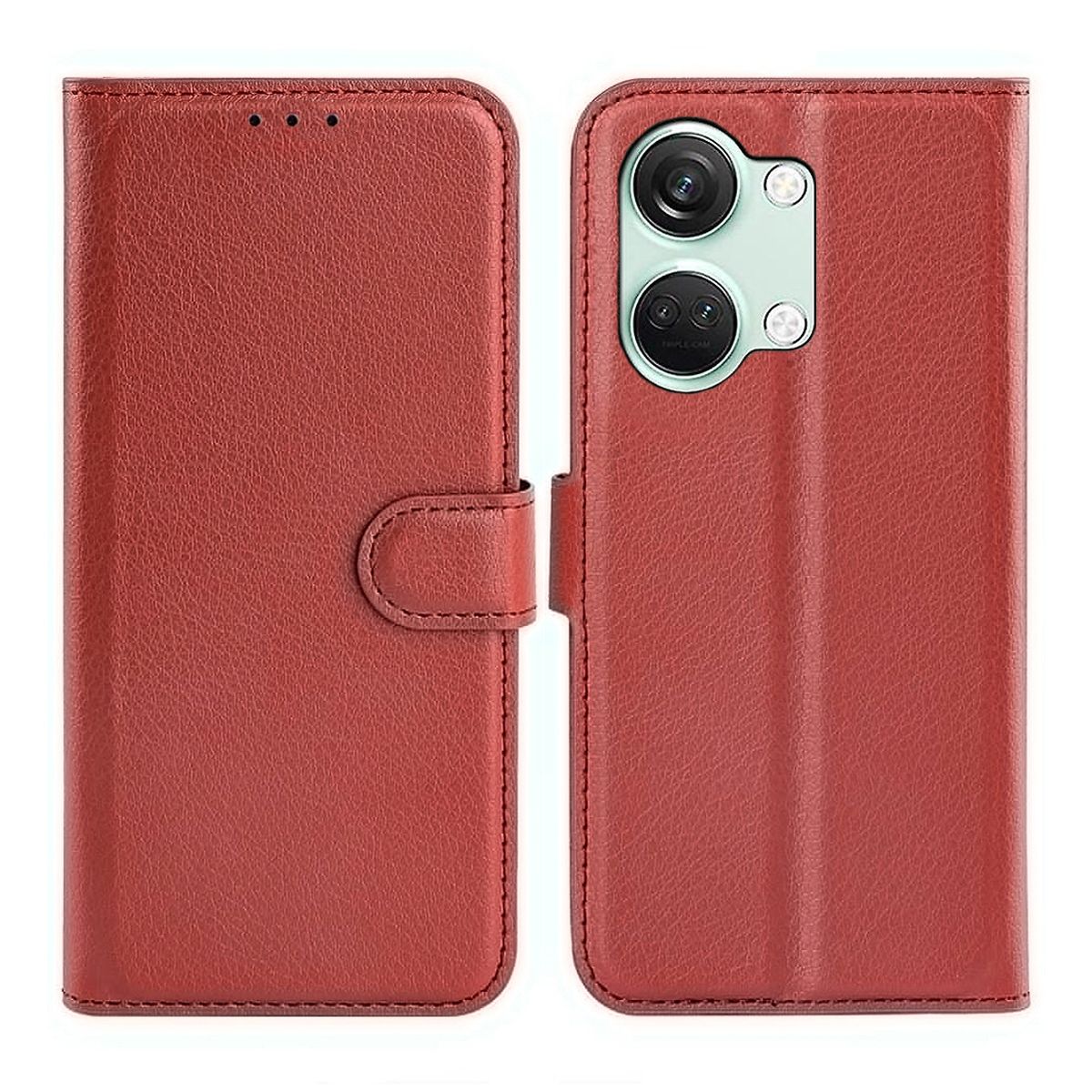 OnePlus Nord 3 5G Plånboksfodral med Stativ - Brun image 1