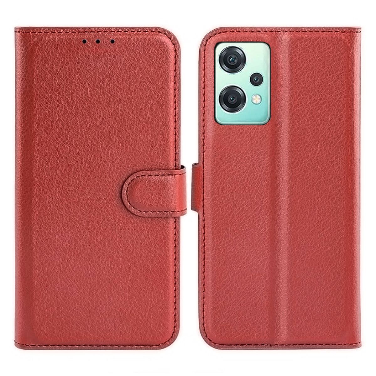 OnePlus Nord CE 2 Lite Plånboksfodral med Stativ - Brun image 1