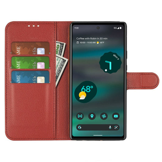 Google Pixel 7A Plånboksfodral med Stativ - Brun image 2