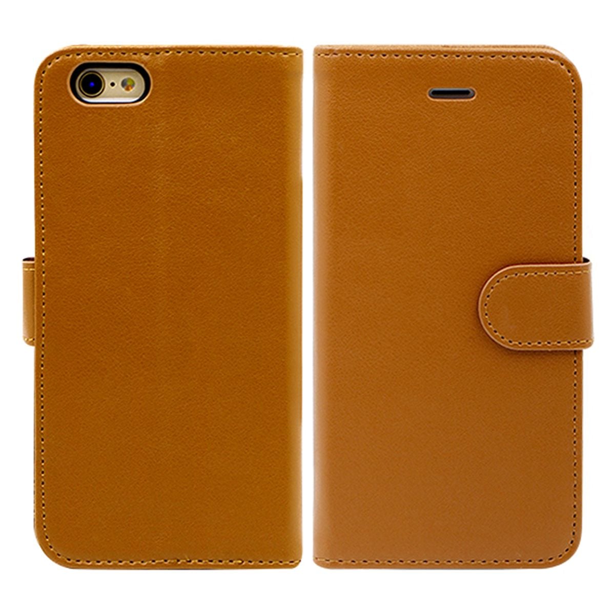 iPhone 6 och iPhone 6S Plånboksfodral Läder med Stativ - Brun image 1