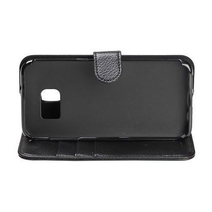 Samsung S7 Edge Plånboksfodral Läder med Stativ - Svart image 1