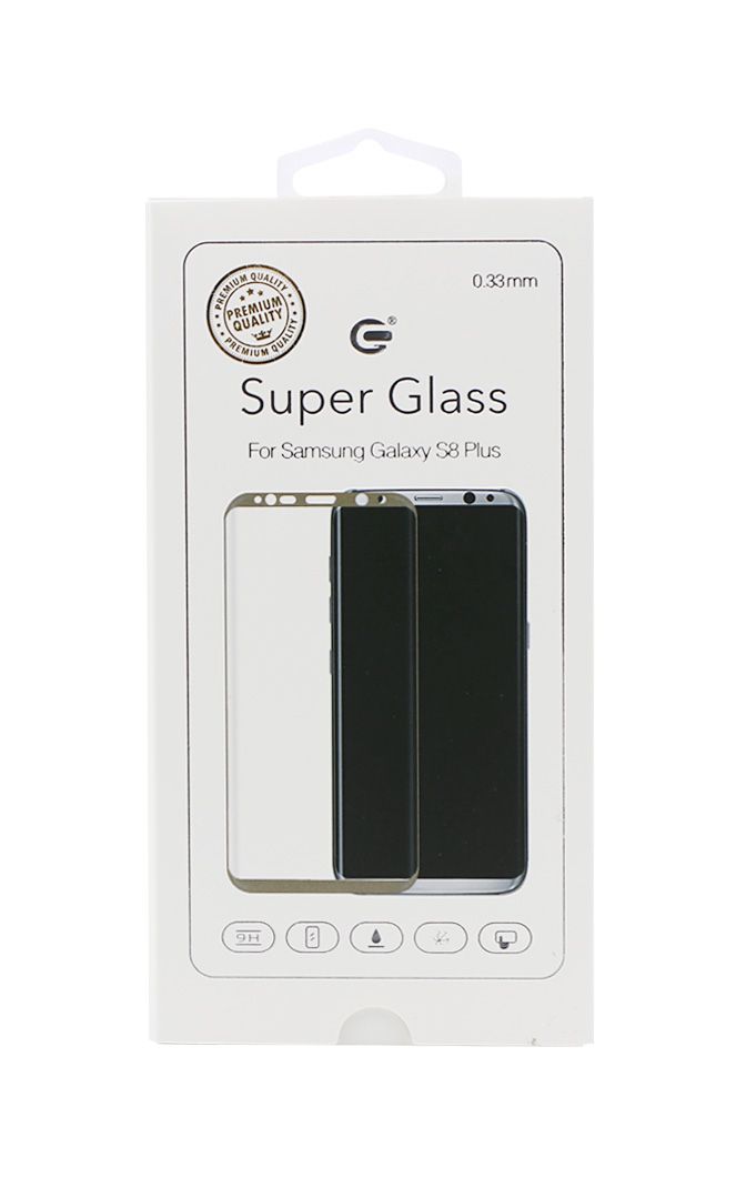 Skärmskydd Samsung S8 Plus - Härdat Japan Glas (Guld) image 4